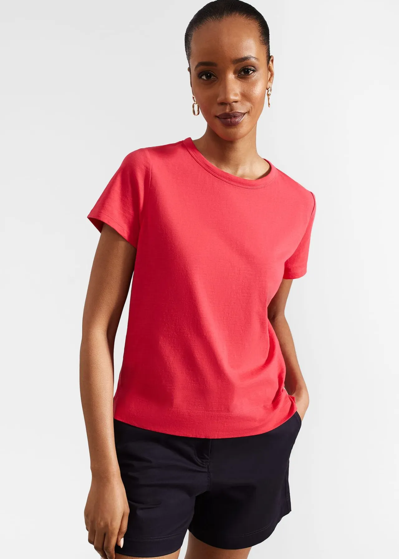 Hobbs Adaline Cotton Slub T-Shirt* Tops | Shop By Category