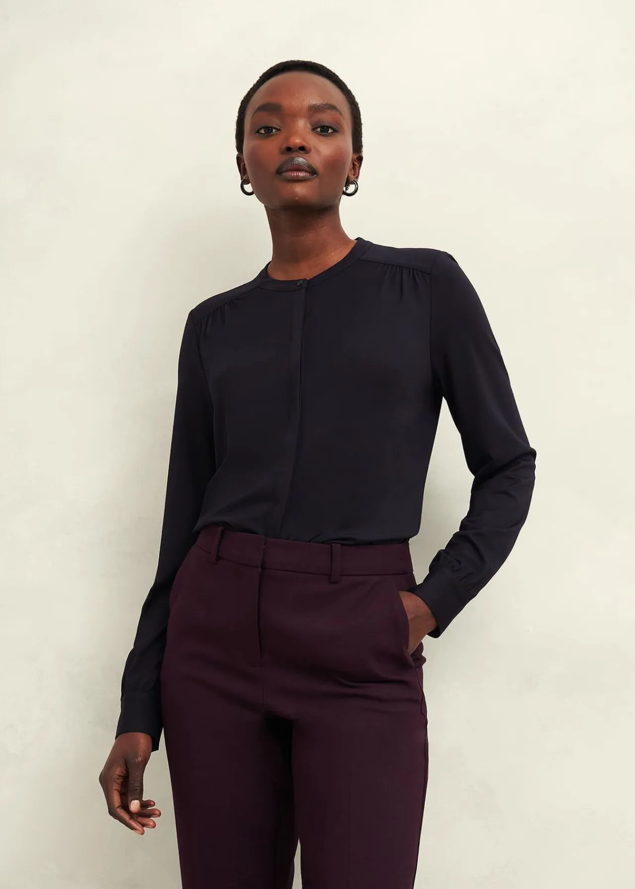 Hobbs Alana Jersey Blouse* Workwear | Tops