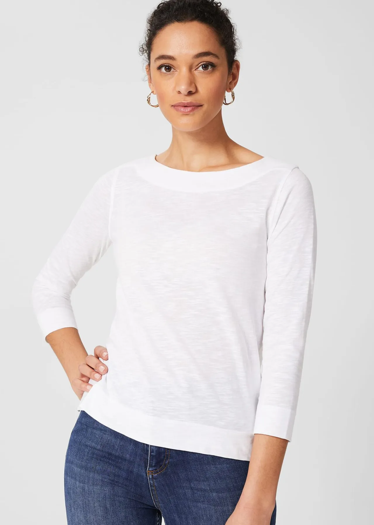 Hobbs Avia Cotton Slub T-Shirt* Tops | Shop By Category