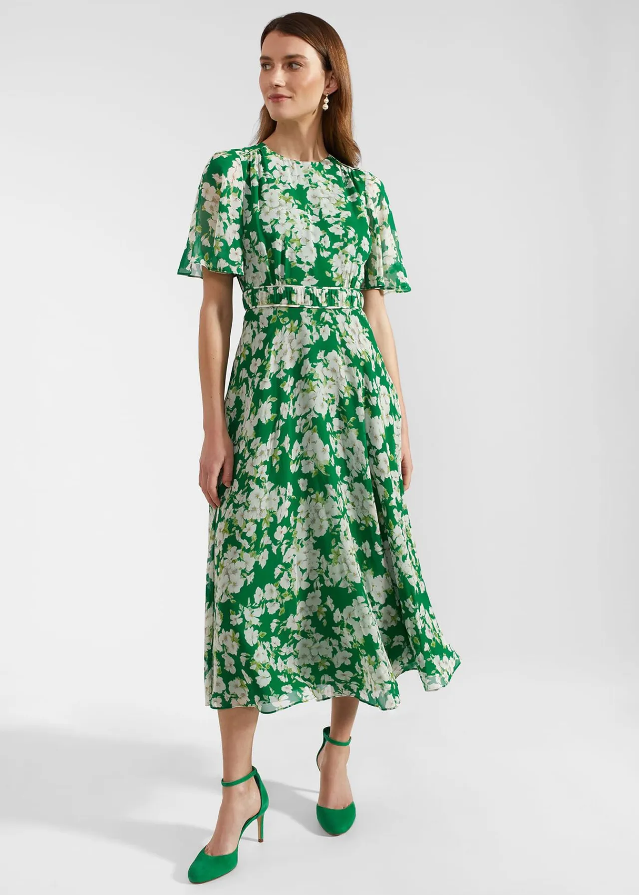 Hobbs Bronwyn Silk Midi Dress* Wedding Guest Outfits | Shop By Category