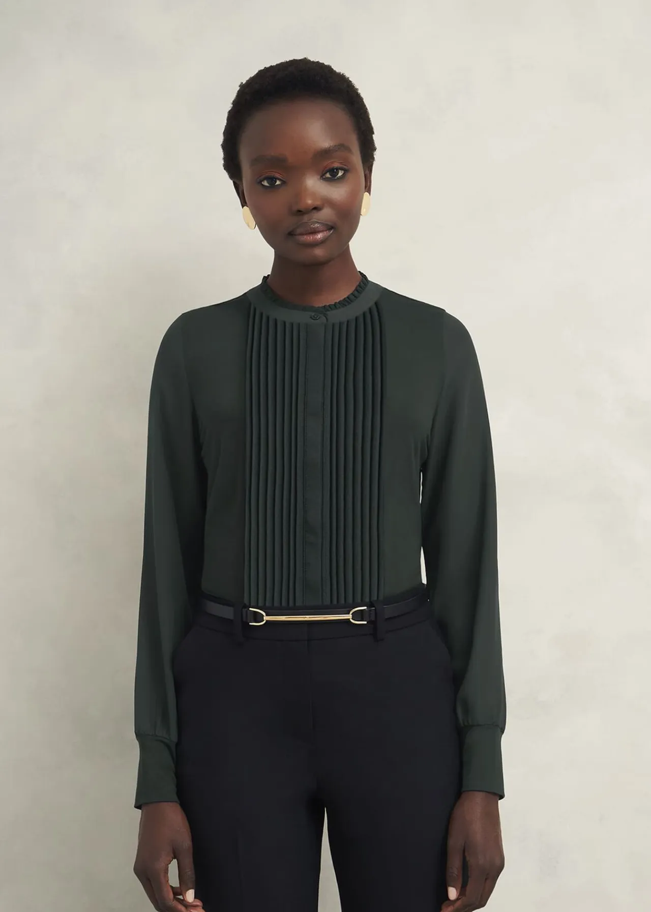 Hobbs Carina Pleated Top* Workwear | Tops