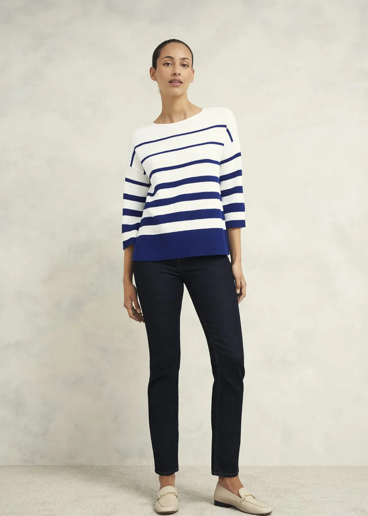 Hobbs Elaine Stripe Cotton Blend Jumper* Jumpers & Cardigans | Shop By Category
