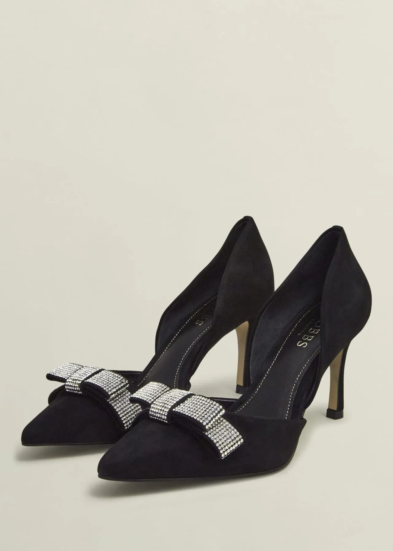 Hobbs Elva Jewelled Bow Courts* Heels | Court Shoes