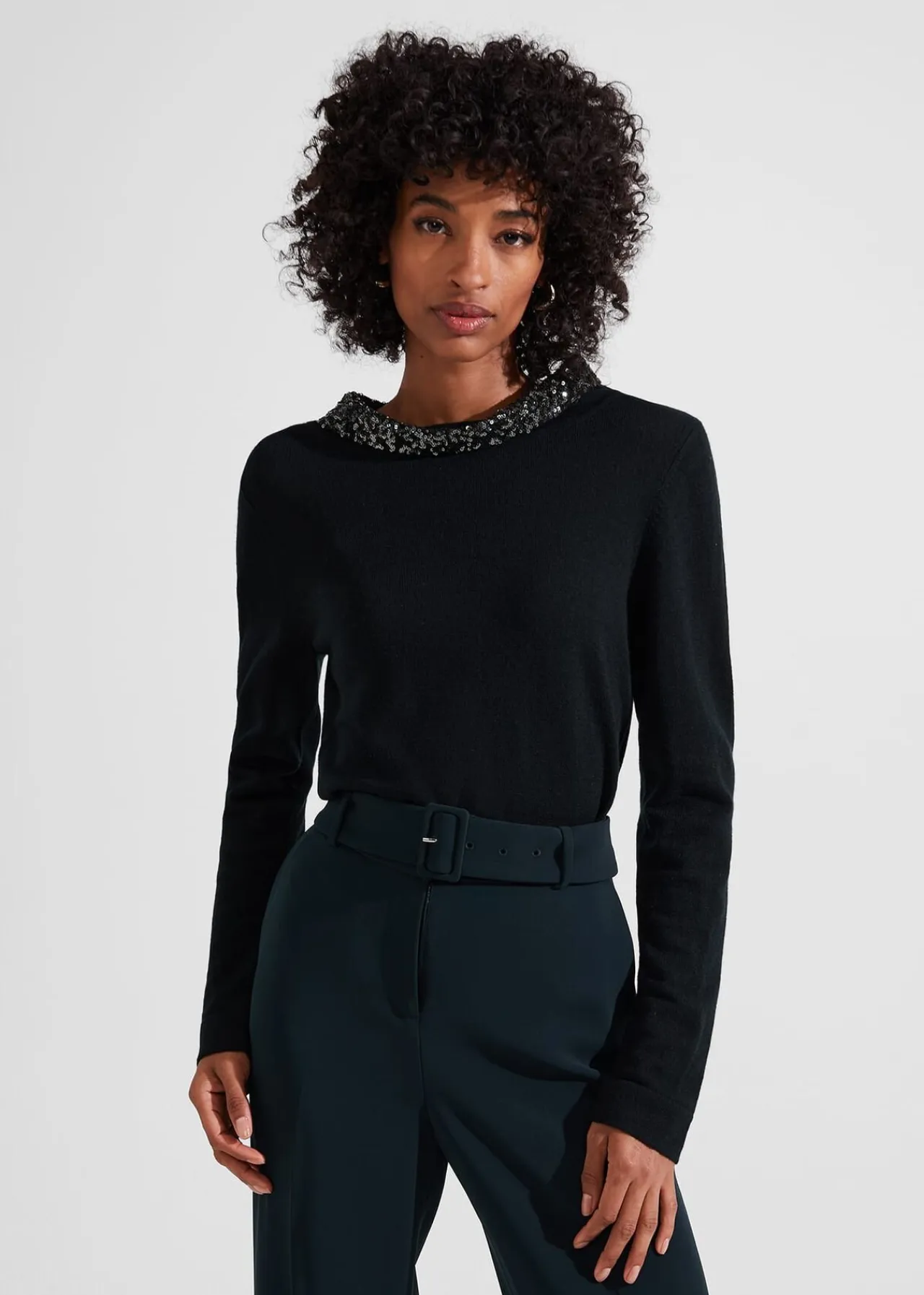 Hobbs Esther Sequin Jumper With Cashmere* Cashmere | Jumpers & Cardigans