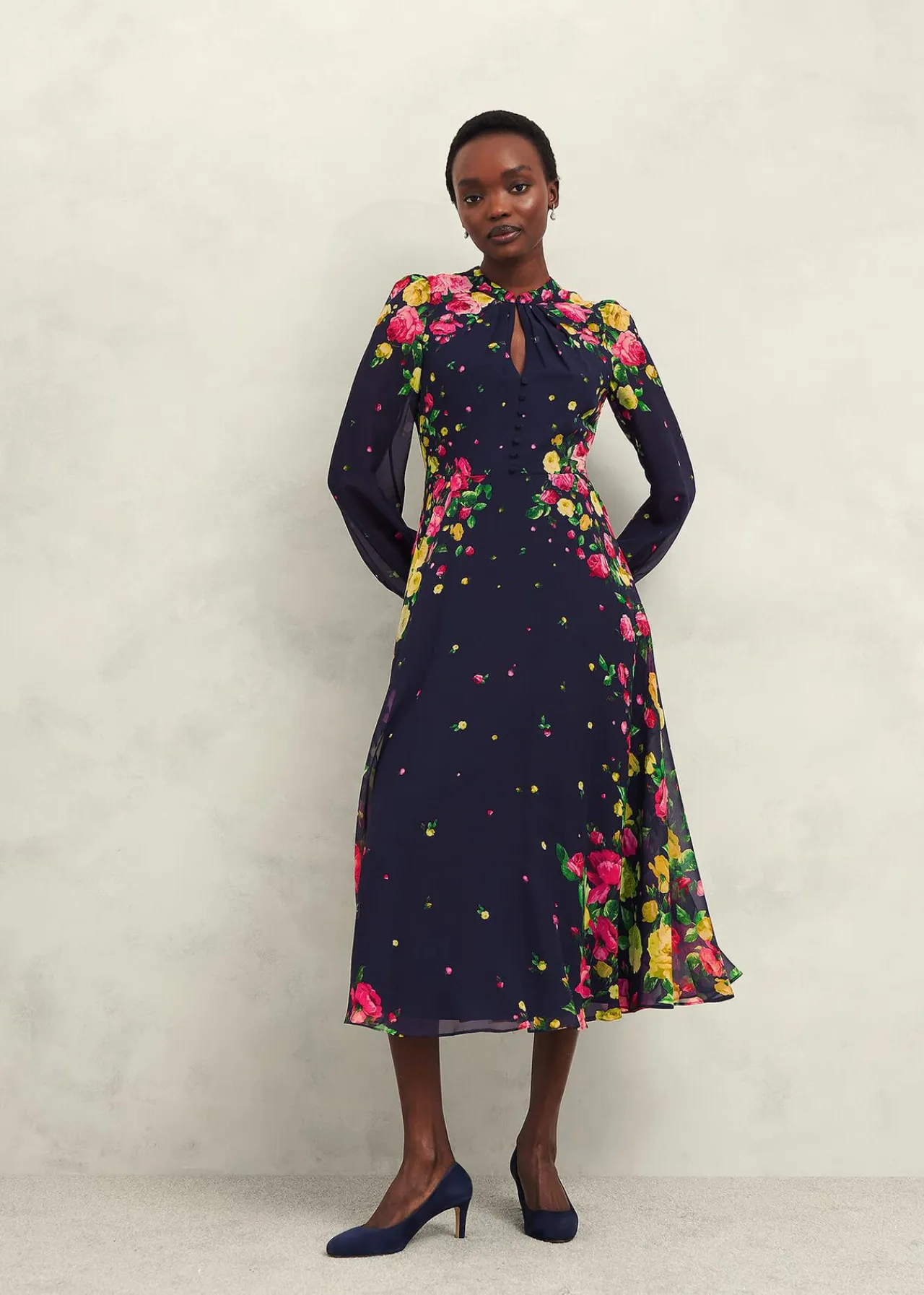 Hobbs Eva Floral Silk Dress* Shop By Category | Shop By Edit