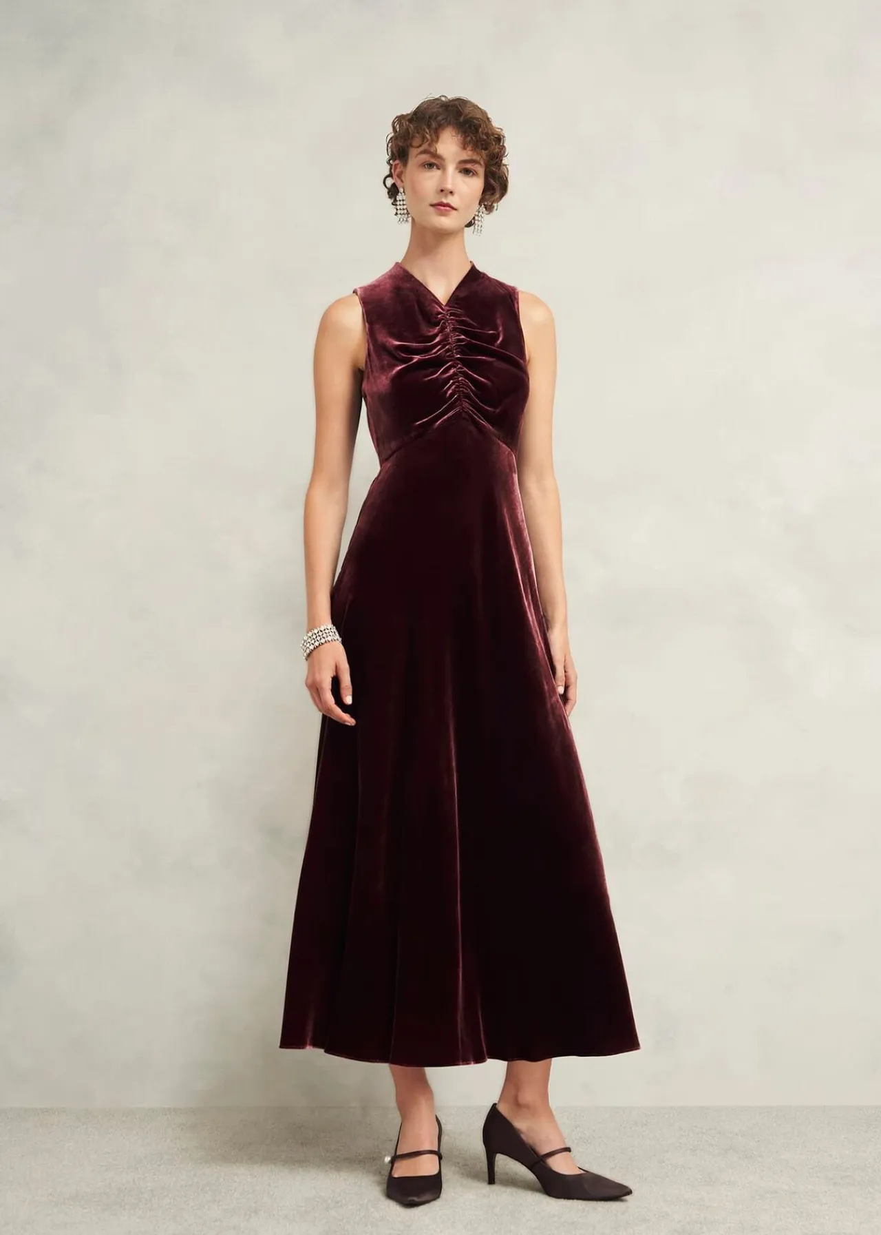 Hobbs Isleworth Velvet Dress With Silk* Shop By Category | Shop By Edit
