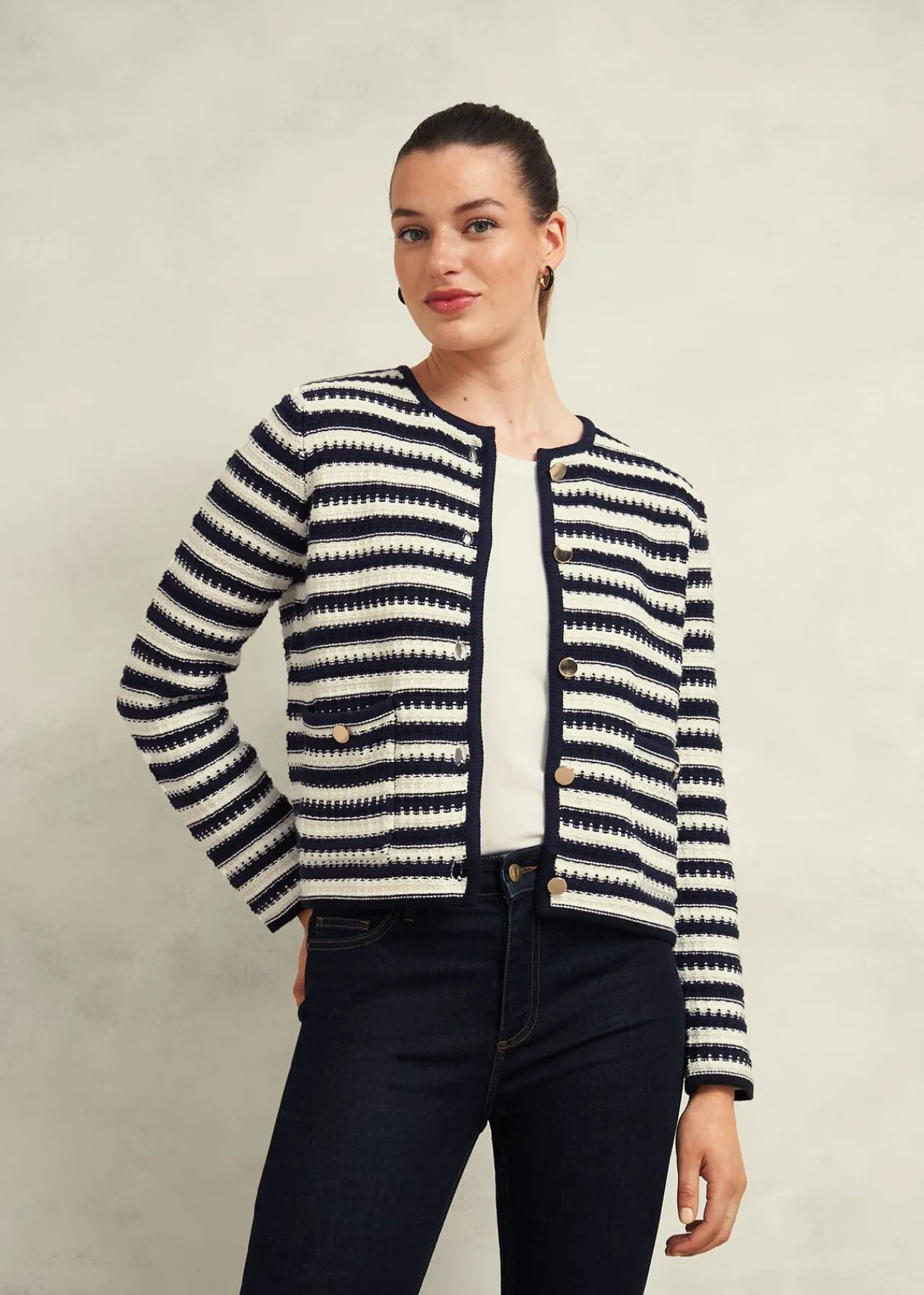 Hobbs Milly Cotton Knitted Jacket* Jumpers & Cardigans | Shop By Category