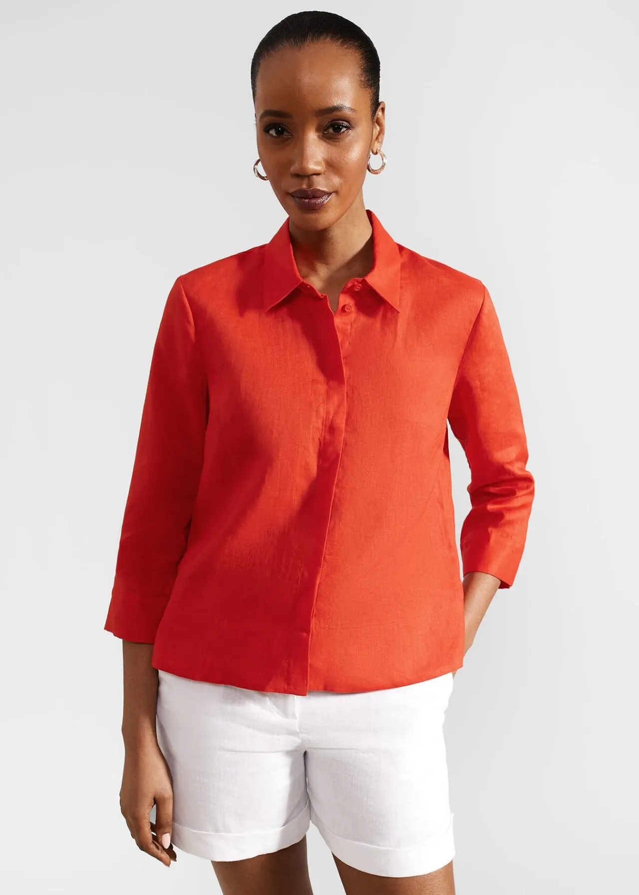 Hobbs Nita Linen Shirt* Workwear | Tops