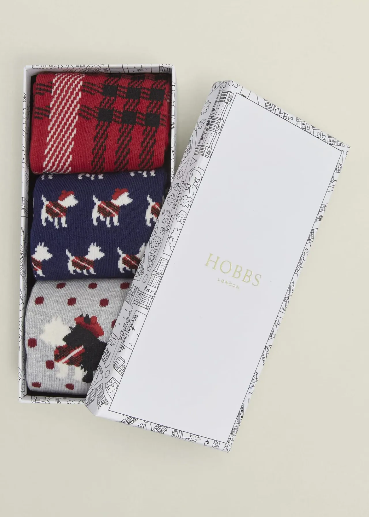 Hobbs Westie Dog Sock Set* Socks & Tights | Shop By Category